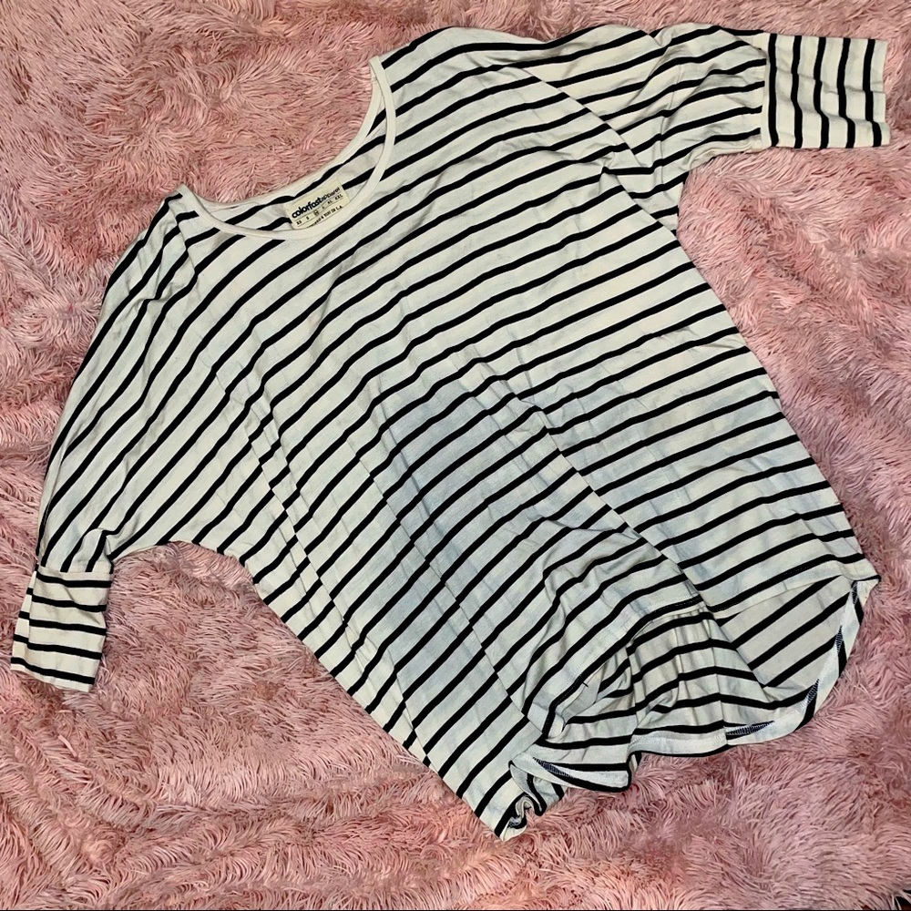 Black and white blouse